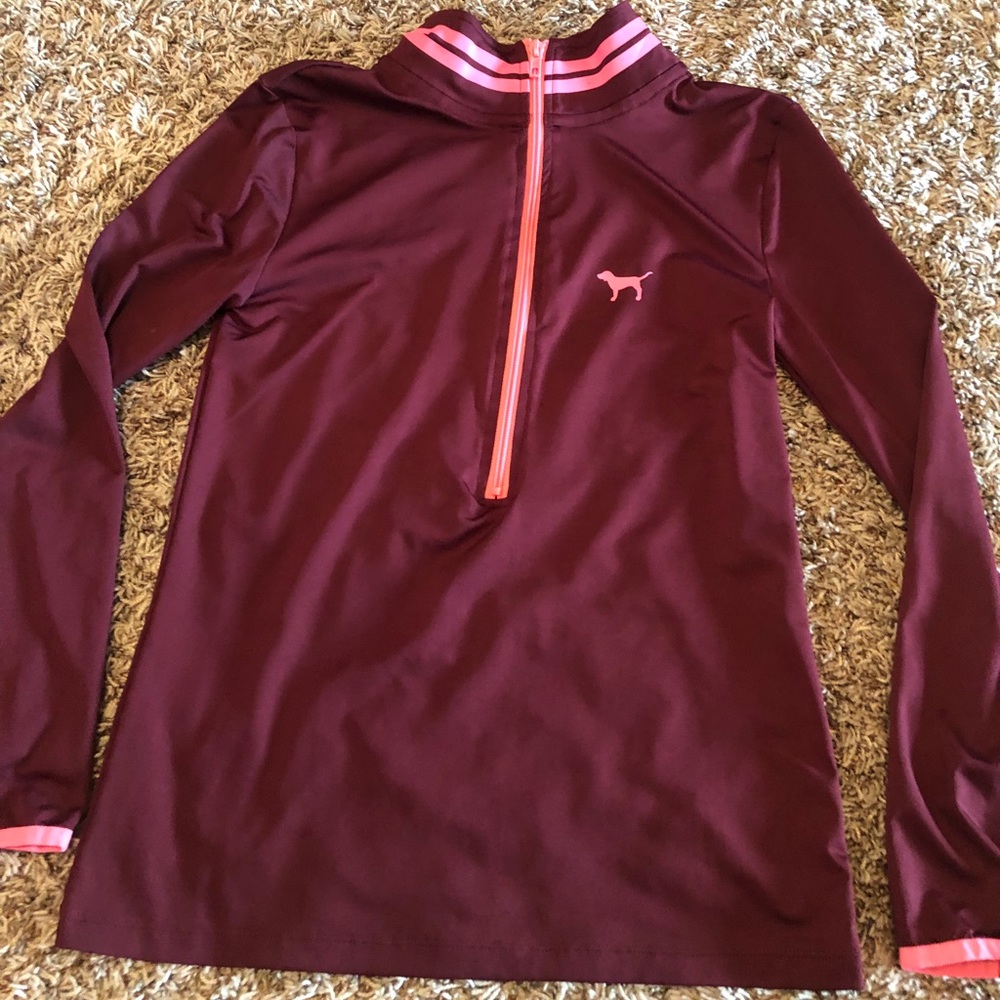 VS PINK quarter zip athletic shirt